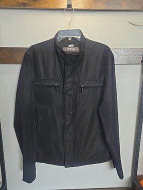 Kenneth Cole Men's Black Lightweight Shirt Jacket